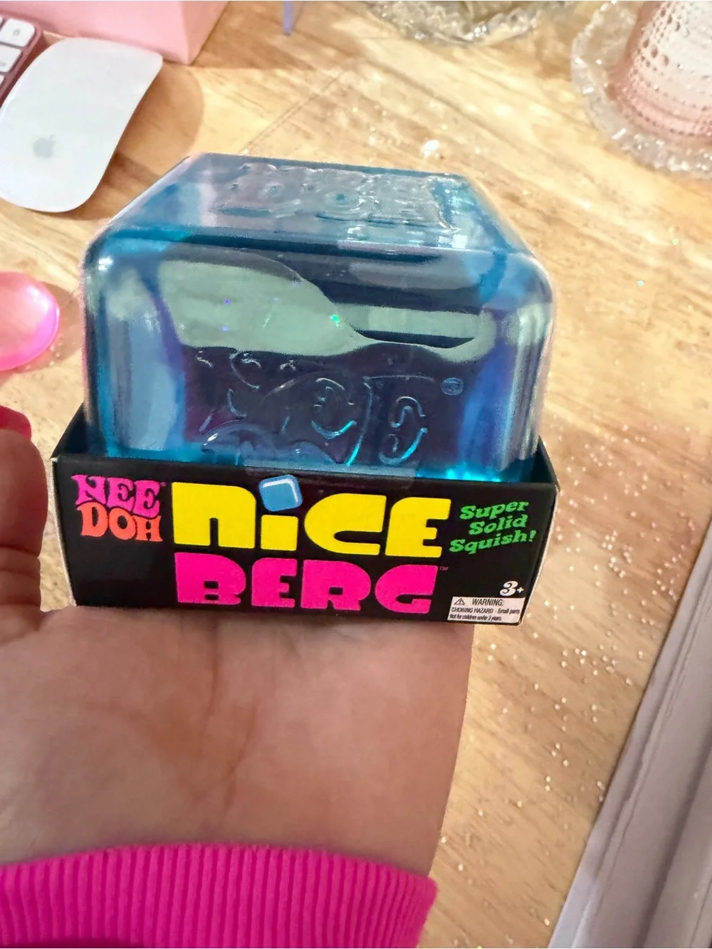 Nee Doh Nice Berg Blue Super Solid Squish Toy